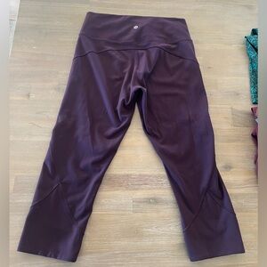 Lululemon Dark Purple Crop Athletic Pants